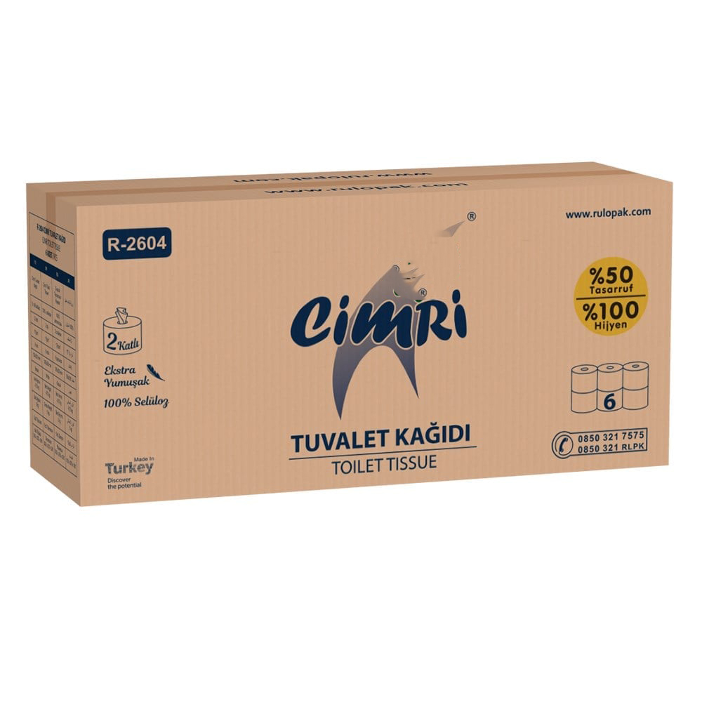 Cimri Tuvalet Kağıdı 2 Katlı 6 Lı Paket 5 Kg