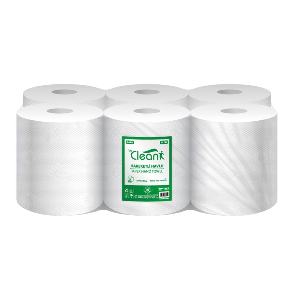 By Clean Hareketli Havlu 2 Katlı 21 Cm 58 Metre 6 Lı Paket 3,5 Kg