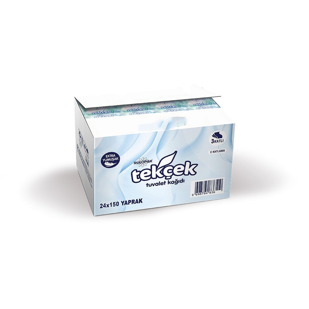 Tekçek Tuvalet Kağıdı 3 Katlı 24 Lü Paket