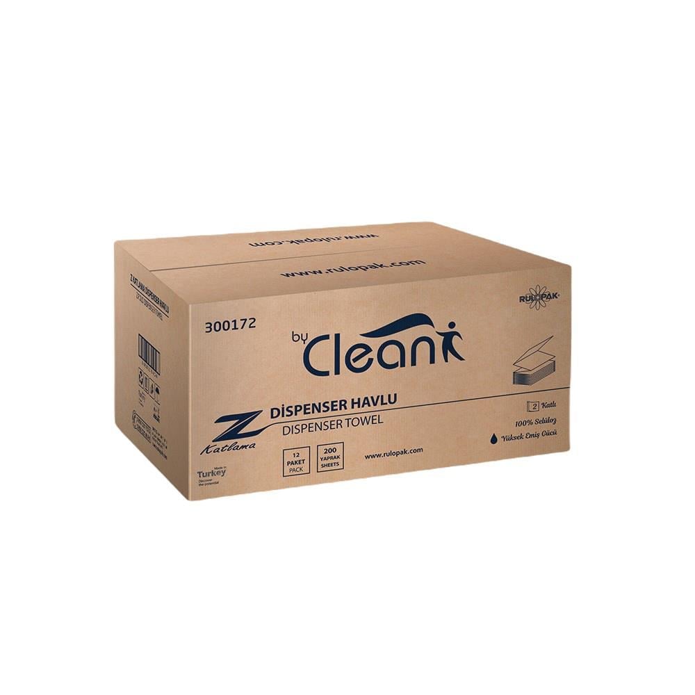 By Clean Z Katlama Havlu Kağıt 2 Katlı 200 Yaprak 12 Li Paket